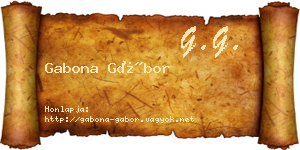 Gabona Gábor névjegykártya