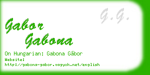 gabor gabona business card
